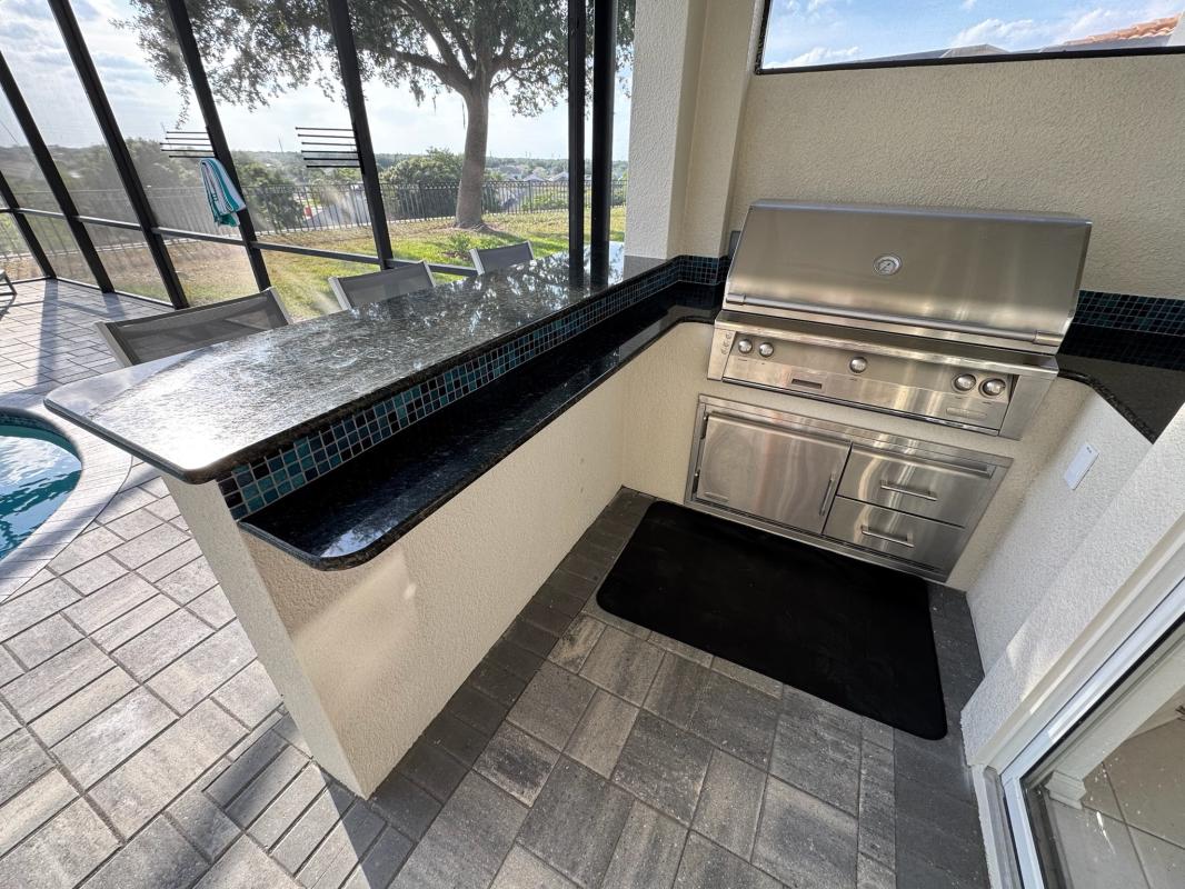 Outdoor BBQ area
