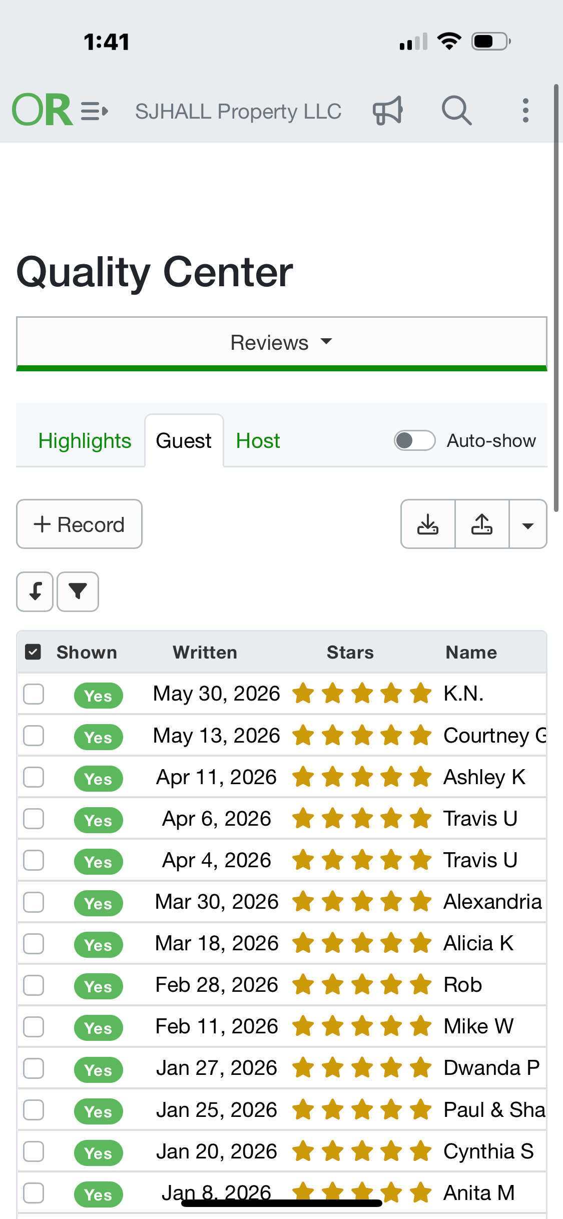 More reviews