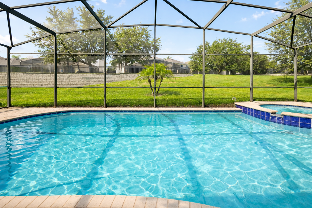 Big back yard with all day sun!