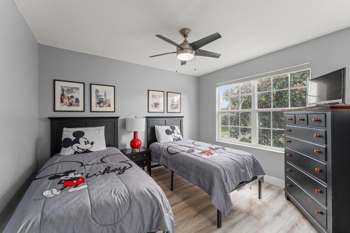 Mickey theme twin bedroom